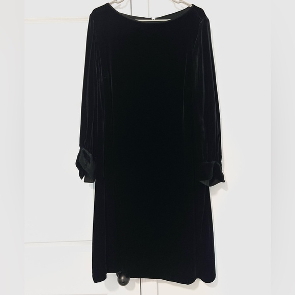 Lafayette 148 New York Silk Velvet Sheath Dress - Picture 2 of 7